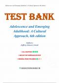 Test Bank for Adolescence and Emerging Adulthood 6th Edition&comma; A Cultural Approach by Jeffrey Jensen Arnett&comma; Chapters 1-13