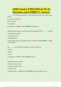 ASRT Exam 5 UPDATED ACTUAL  Questions and CORRECT Answers