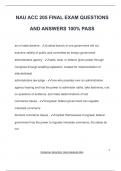 NAU ACC 205 FINAL EXAM QUESTIONS AND ANSWERS 100&percnt; PASS