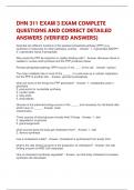 DHN 311 EXAM 3 EXAM COMPLETE QUESTIONS AND CORRECT DETAILED ANSWERS &lpar;VERIFIED ANSWERS&rpar; 