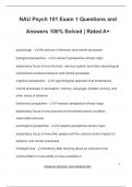 NAU EXAM PACKAGE DEAL QUESTIONS AND VERIFIED ANSWERS 100&percnt; GUARANTEED PASS &vert; LATEST UPDATE