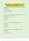RTE Final Exam UPDATED ACTUAL  Questions and CORRECT Answers