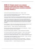 DHN 311 Exam NEWEST 2024 VERSION COMPLETE QUESTIONS AND CORRECT DETAILED ANSWERS WITH RATIONALES &lpar;VERIFIED ANSWERS&rpar; &vert;ALREADY GRADED A&plus;