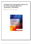 Test Bank For Nursing Skills Version 5&period;0 for Clinical Nursing Skills and Techniques&comma; 10th Edition Authors Anne G&period; Perry & Patricia A&period; Potter  & Wendy R&period; Ostendorf