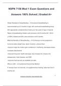 NSPN 7150 Mod 1 Exam Questions and Answers 100&percnt; Solved &vert; Graded A&plus;