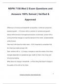 NSPN 7150 Mod 2 Exam Questions and Answers 100&percnt; Solved &vert; Verified & Approved