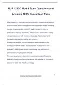 NUR 1212C Mod 4 Exam Questions and Answers 100&percnt; Guaranteed Pass