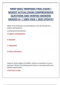 NRNP 6665&sol; NRNP6665 FINAL EXAM &vert;  NEWEST ACTUAL EXAM COMPREHENSIVE  QUESTIONS AND VERIFIED ANSWERS  GRADED A&plus; &vert; 100&percnt; PASS &vert; 2025 UPDATE&excl;