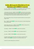 FAML   Bundled Exam Questions  WITH   CORRECT Answers