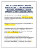 WGU D311 MICROBIOLOGY OA EXAM &vert;  NEWEST ACTUAL EXAM COMPREHENSIVE  QUESTIONS AND VERIFIED ANSWERS  GRADED A&plus; &vert; 100&percnt; PASS &vert; 2025 UPDATE&excl;