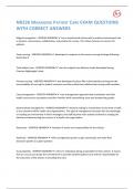 NR226 MANAGING PATIENT CARE EXAM QUESTIONS WITH CORRECT ANSWERS