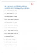 NR 226 MATH CONVERSIONS EXAM QUESTIONS WITH CORRECT ANNSWERS