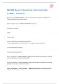 NR226 EXAM 3 SURGICAL QUESTIONS WITH CORRECT ANSWERS