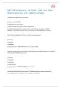 NR226 FUNDAMENTALS OF PATIENT CARE FINAL EXAM REVIEW QUESTIONS WITH CORRECT ANSWERS&period;