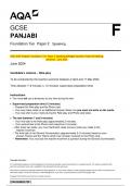 AQA-GCSE Panjabi Foundation Tier&colon; Paper 2 Speaking &lpar;Merged Question Paper & Marking  Scheme&rpar; - June 2024  June 2024 