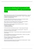 Wastewater B Test Questions and Correct Answers 100&percnt; Guaranteed Pass