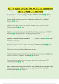 STCW Quiz UPDATED ACTUAL Questions  and CORRECT Answers
