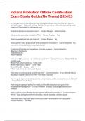 Indiana Probation Officer Certification Exam Study Guide &lpar;No Terms&rpar; 2024&sol;25 