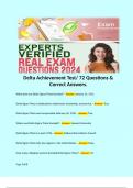 Delta Achievement Test&sol; 72 Questions & Correct Answers&period;   