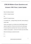 QTM 250 Midterm Exam Questions and Answers 100&percnt; Pass &vert; Latest Update