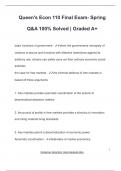 Queen's Econ 110 Final Exam- Spring Q&A 100&percnt; Solved &vert; Graded A&plus;