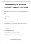 RBS EXAM Questions and Answers 100&percnt; Solved &vert; Graded A&plus; &vert; Latest Update