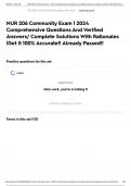 NUR 206 Community Exam 1 2024 Comprehensive Questions And Verified Answers&sol; Complete Solutions With Rationales &vert;Get It 100&percnt; Accurate&excl;&excl; Already Passed&excl;&excl;