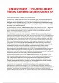 Shadow Health - Tina Jones&comma; Health History Complete Solution Graded A&plus;
