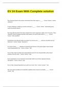EV 24 Exam With Complete solution