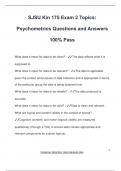 SJSU Kin 175 Exam 2 Topics&colon; Psychometrics Questions and Answers 100&percnt; Pass