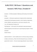 SJSU PSYC 158 Exam 1 Questions and Answers 100&percnt; Pass &vert; Graded A&plus;