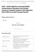 WGU - D426&colon; Objective Assessment 2024 Comprehensive Questions And Verified Answers&sol; Complete Solutions With Rationales &vert;Get It 100&percnt; Accurate&excl;&excl; Already Passed&excl;&excl;