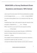 SS24CXXB cx Survey Dashboard Exam Questions and Answers 100&percnt; Solved