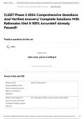 CLEET Phase 2 2024 Comprehensive Questions And Verified Answers&sol; Complete Solutions With Rationales &vert;Get It 100&percnt; Accurate&excl;&excl; Already Passed&excl;&excl;