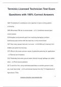 Terminix Licensed Technician Test Exam Questions with 100&percnt; Correct Answers