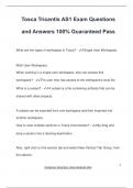 Tosca Tricentis AS1 Exam Questions and Answers 100&percnt; Guaranteed Pass