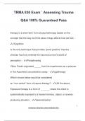 TRMA 830 Exam &grave; Assessing Trauma Q&A 100&percnt; Guaranteed Pass