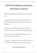 TSCP 2 Exam Questions and Answers 100&percnt; Solved &vert; Graded A&plus;