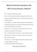 Whole Foods Exam Questions with 100&percnt; Correct Answers &vert; Rated A&plus;