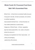 WHOLE FOODS EXAM PACKAGE DEAL QUESTIONS AND VERIFIED ANSWERS 100&percnt; GUARANTEED PASS &vert; LATEST UPDATE