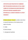 ORTHOTICS AND PROSTHETICS COMBINED  WRITTEN BOARDS EXAM 2025 ACTUAL EXAM  COMPLETE TESTBANK 600 QUESTIONS WITH  DETAILED VERIFIED ANSWERS &lpar;WITH  RATIONALES&rpar; &sol; ALREADY GRADED A&plus;&sol;LATEST  VERSION&excl;&excl;&excl;