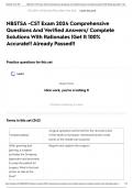 NBSTSA -CST Exam 2024 Comprehensive Questions And Verified Answers&sol; Complete Solutions With Rationales &vert;Get It 100&percnt; Accurate&excl;&excl; Already Passed&excl;&excl;