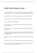  MORT 3018 Cemetery Vocab Certification Exam Questions And Answers Verified Solutions&period;