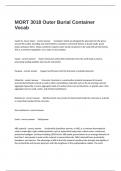  MORT 3018 Outer Burial Container Vocab Complete Exam Study Questions With Correct Detailed Answers&period;