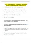 D426 - Assessment Data Management Foundations Practice Test questions with verified answers