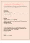 NUR257 EXAM 1 LATEST 2024 COMPLETE QUESTIONS WITH CORRECT ANSWERS GUARANTEED PASS &vert; RATED A&plus;