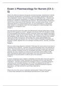 Exam 1 Pharmacology for Nurses with Questions and Answers