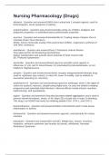 Nursing Pharmacology Exam with Questions and 100&percnt; Answers