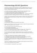 Pharmacology NCLEX Exam with Questions and 100&percnt; Correct Answers 