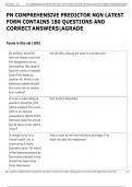 PN COMPREHENSIVE PREDICTOR NGN LATEST FORM CONTAINS 180 QUESTIONS AND CORRECT ANSWERS&vert;AGRADE